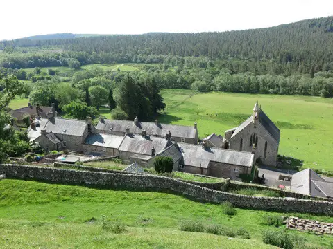 NT9304 : Harbottle from Harbottle Castle