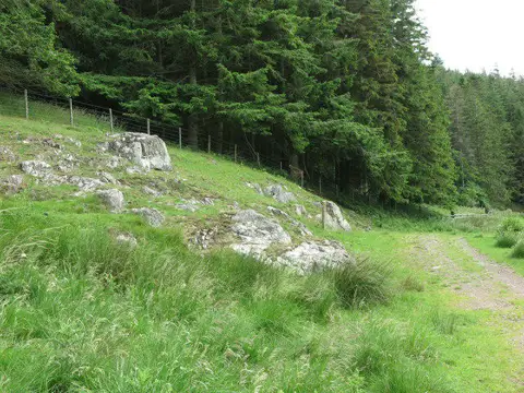 NT8728 : Rocky Outcrop Near Elsdonburn