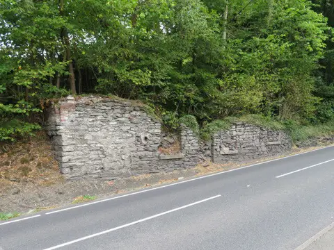 SJ1943 : Derelict building beside the A5 in Berwyn