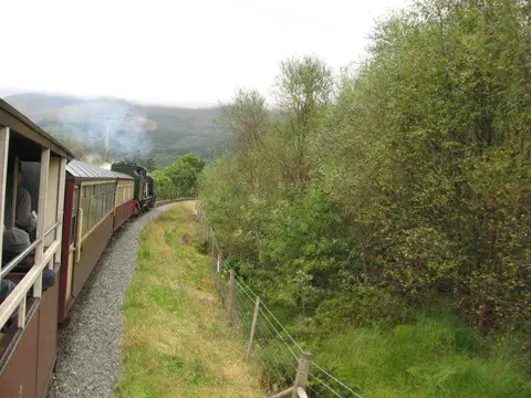 SH5750 : Welsh Highland Railway in Beddgelert Forest