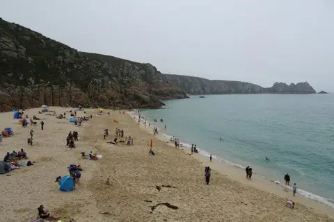 SW3822 : Porthcurno beach from above