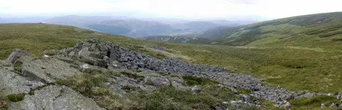 NT9021 : Panorama from Bellyside Crag