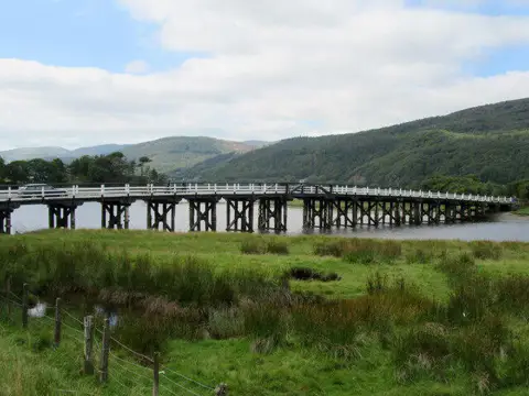 SH6918 : Toll bridge over the River Mawddach