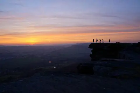 SK2575 : Famous Five on Curbar Edge