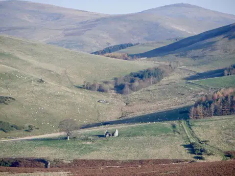 Image shared for Hownam to Belford via Seefew: green road return from Greenhill