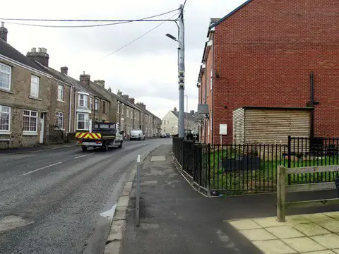 NZ2145 : View along Front Street in Langley Park
