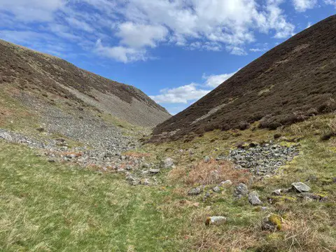 NT9628 : Cleugh below Humbleton Hillfort