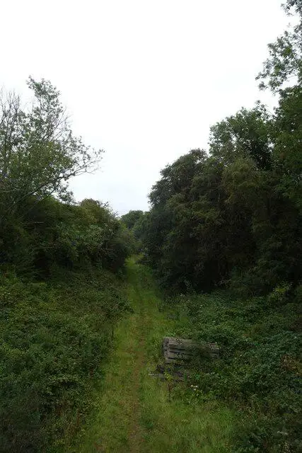 NU2111 : Railway trackbed east of Greenrigg Halt