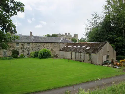 NT7754 : Outbuildings  at  Duns  Castle