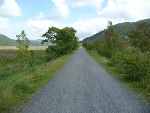 SH6818 : The long straight on the Penmaenpool - Morfa Mawddach Walk