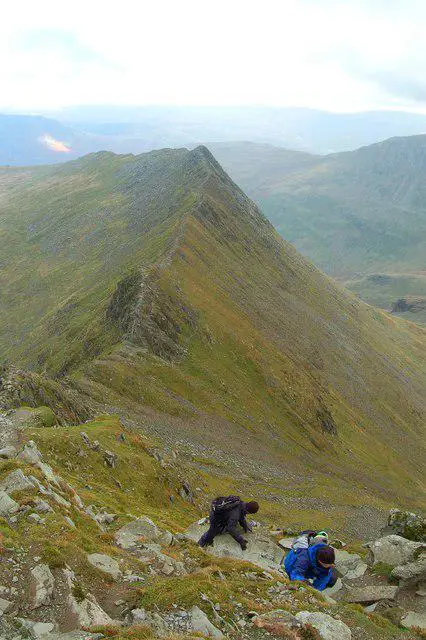 NY3414 : The final climb from Striding Edge