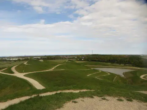 NZ2377 : View towards Cramlington from Northumberlandia
