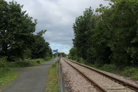NU2012 : Footpath beside the Aln Valley Railway