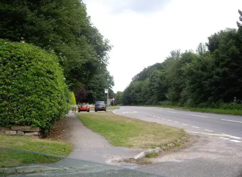 NO7296 : Bus stop at West Lodge, Crathes Castle