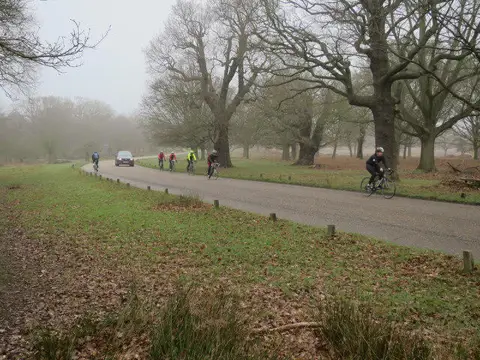 TQ1872 : Cyclists in Richmond Park