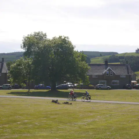 NY9393 : Cycle tourists, Elsdon
