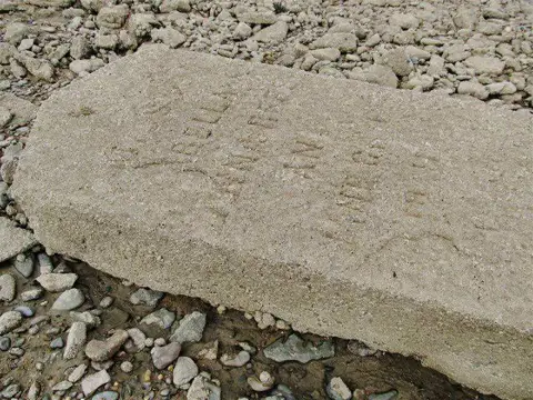 SN4700 : Detail of the Death Stone at Pwll