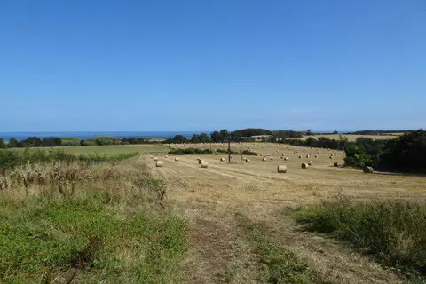 NU2322 : Baled field near Embleton