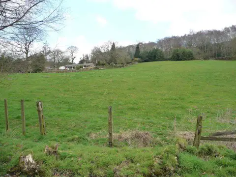 SJ9459 : House on the hillside, north of Hunthouse Wood