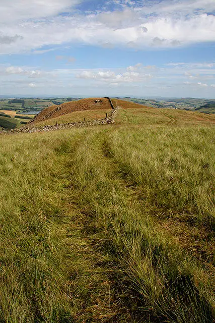 NT8024 : A grass track on Wideopen Hill